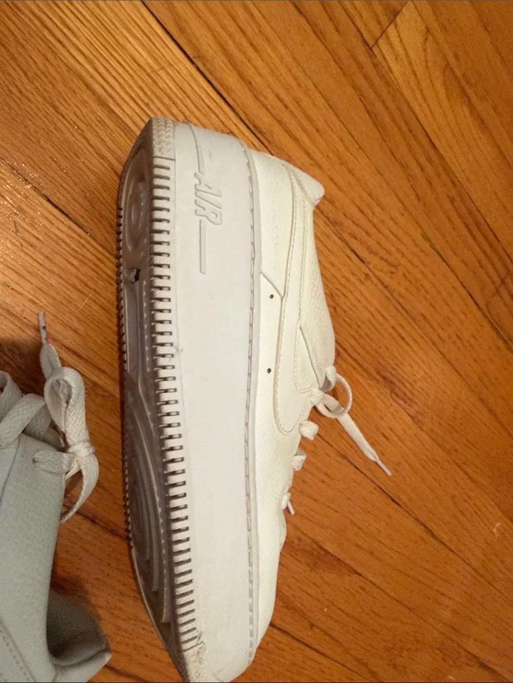 Nike women’s White platform Air Force 1 size 7.5 Sneakers